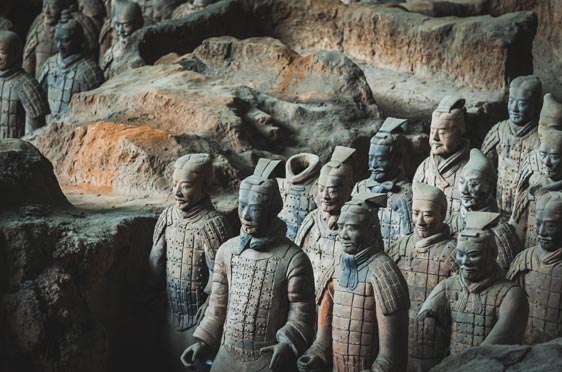 An image of the Terracotta warriors 